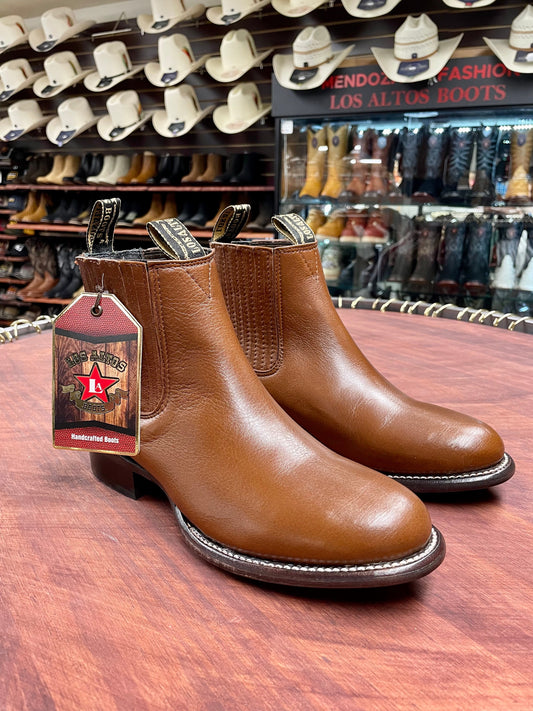 Los Altos Charro Short Boot Oval Belmont Brown