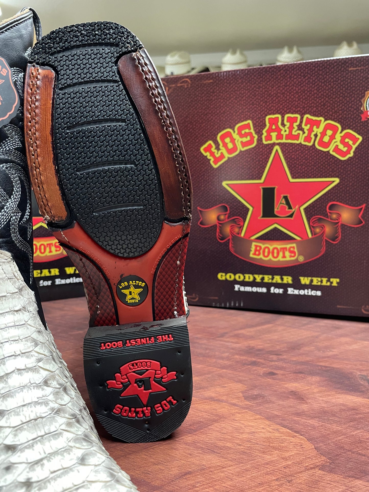 Los Altos Genuine Python Natural Boot
