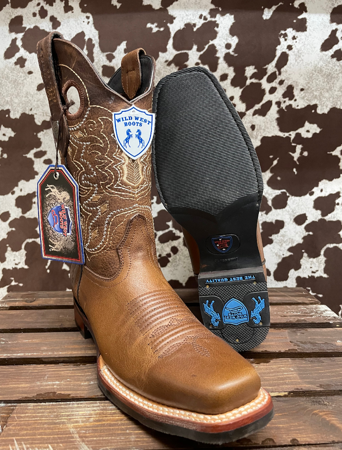 Rodeo Square Toe Boot (Walnut)