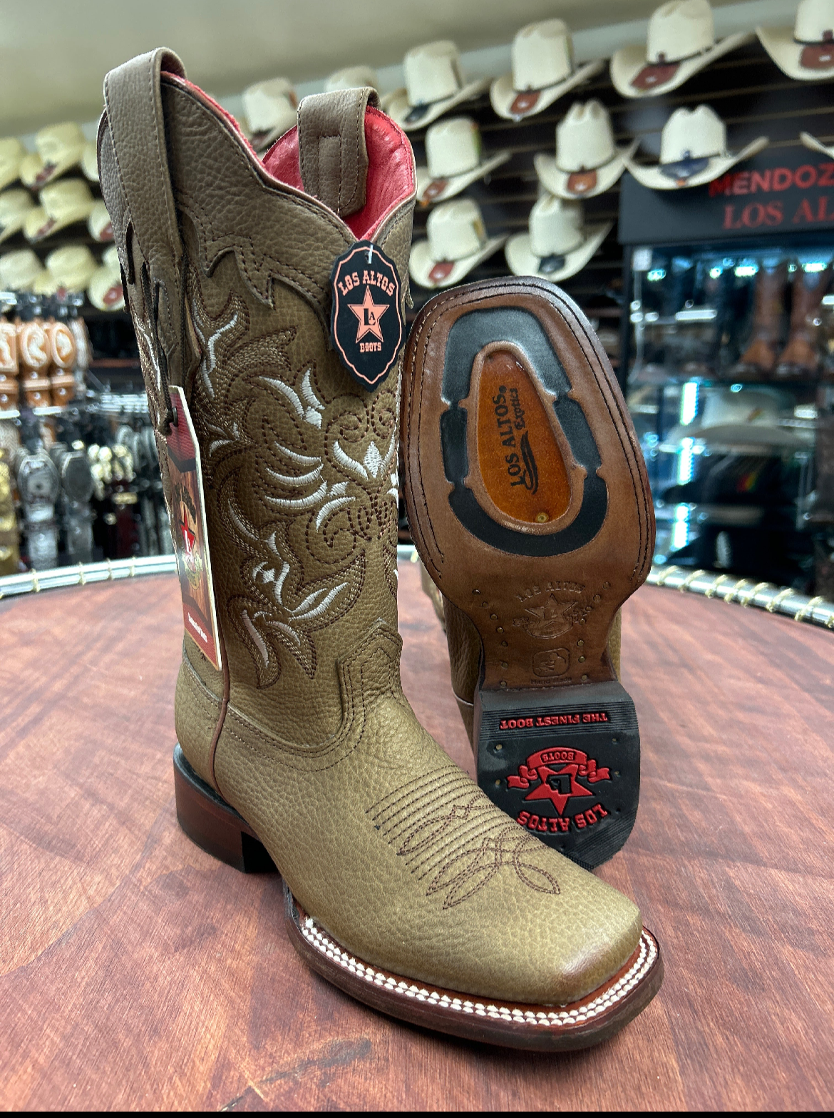 Women’s Dark Honey Wide Square Toe Boot