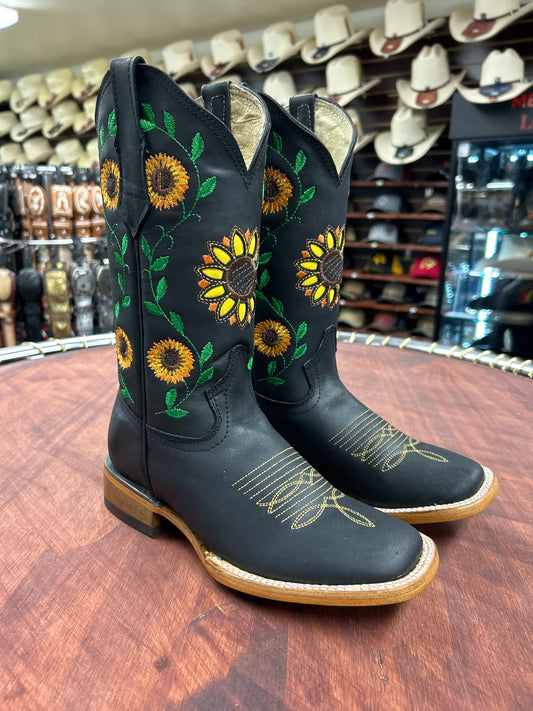 Quincy Black Sunflower Women’s Boot