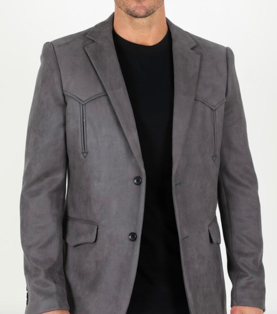 Charcoal Suede Blazer
