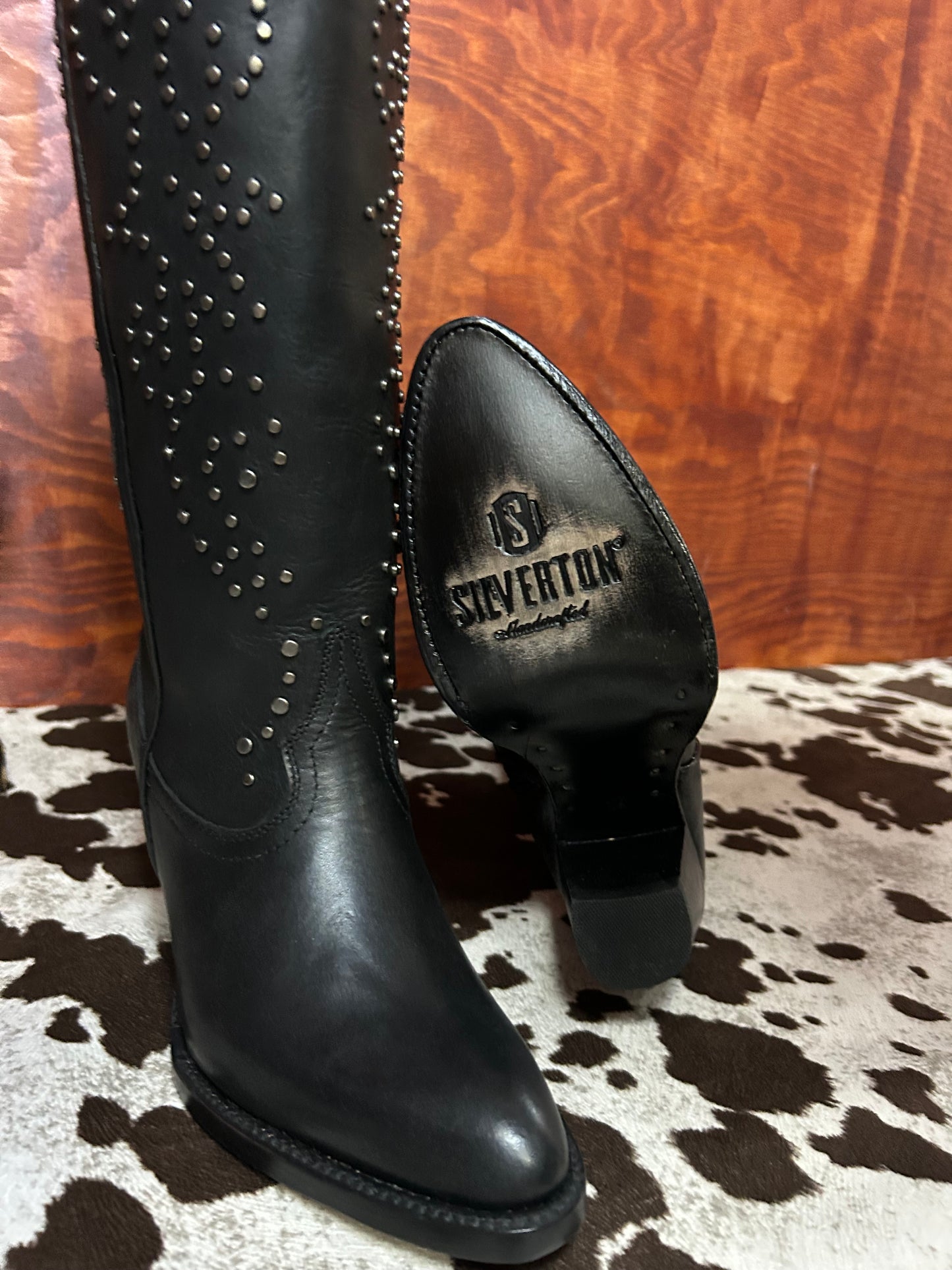 Taylor Black Knee High Snip Toe Boot