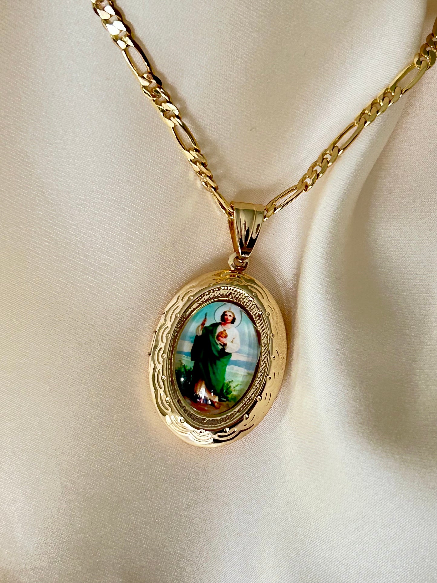 San Judas Locket Necklace