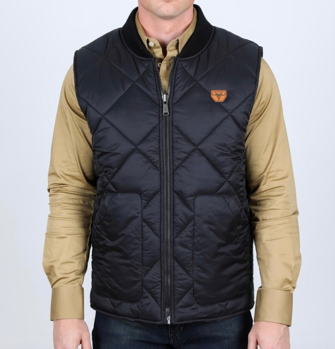 Black Insulated Reversible Vest