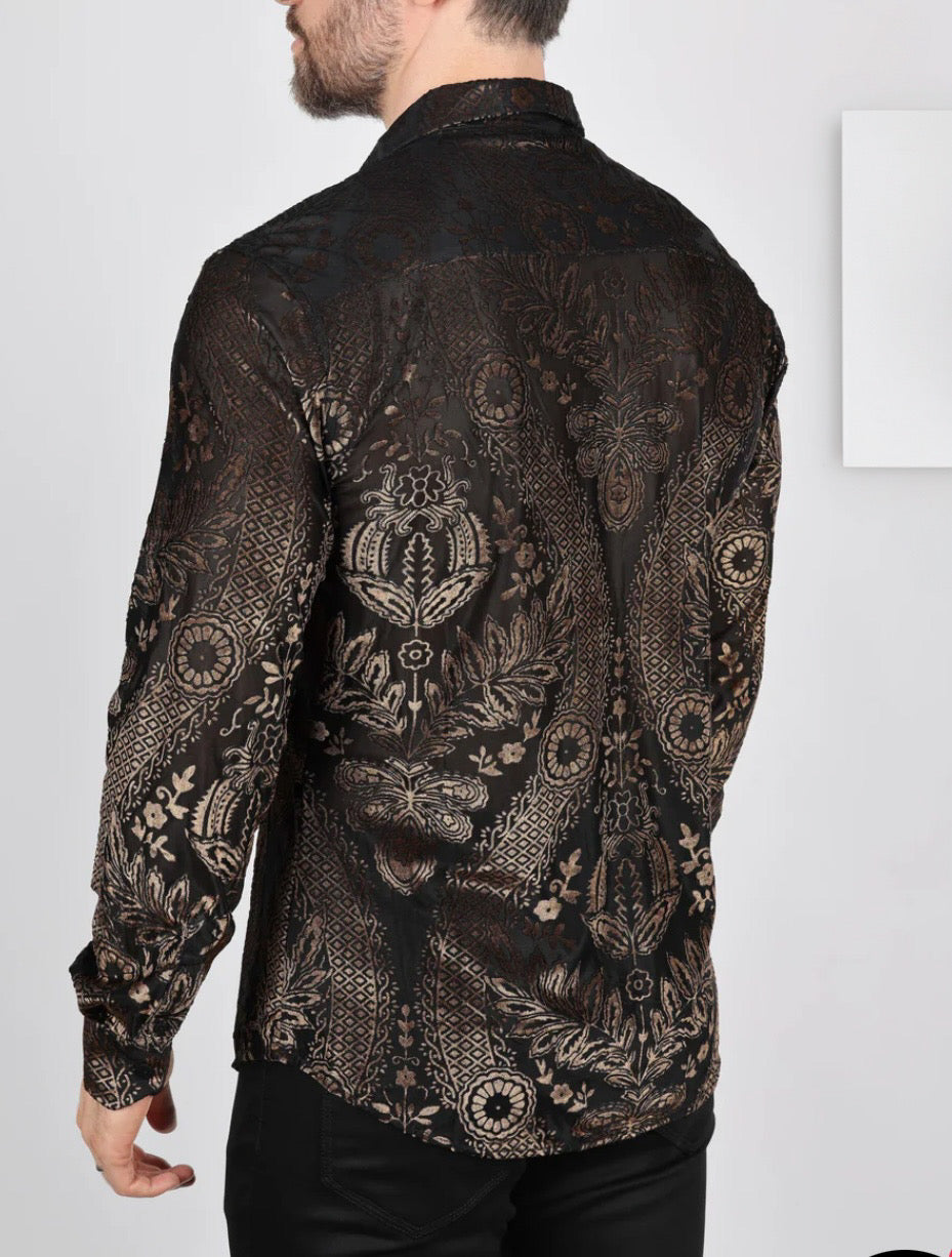 Velvet Stretch Dress Shirt