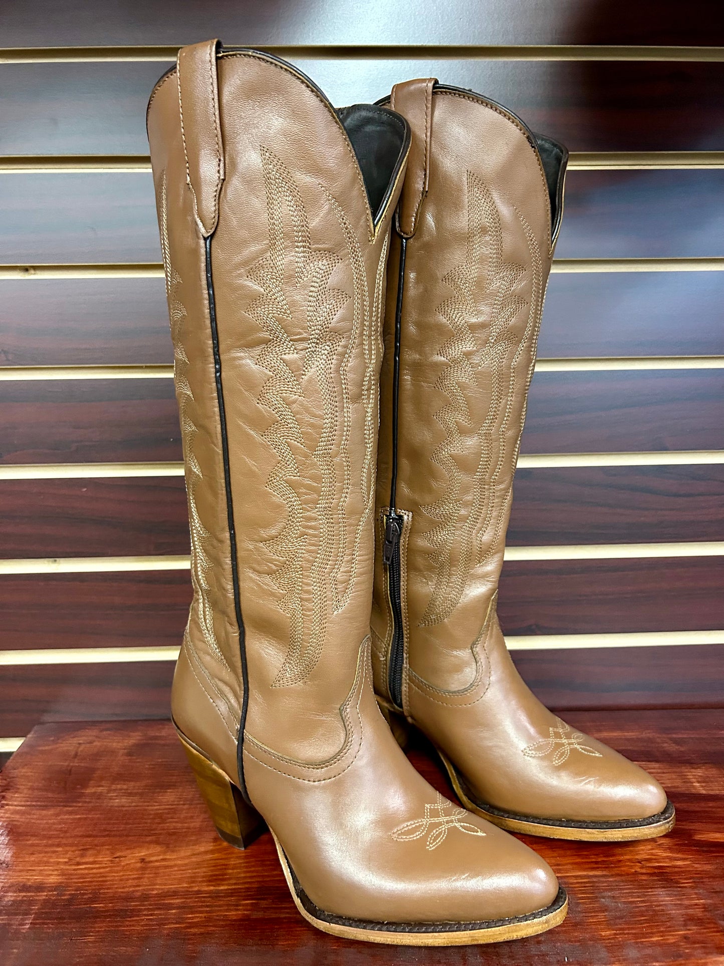 Destiny Honey Knee High Snip Toe Boot