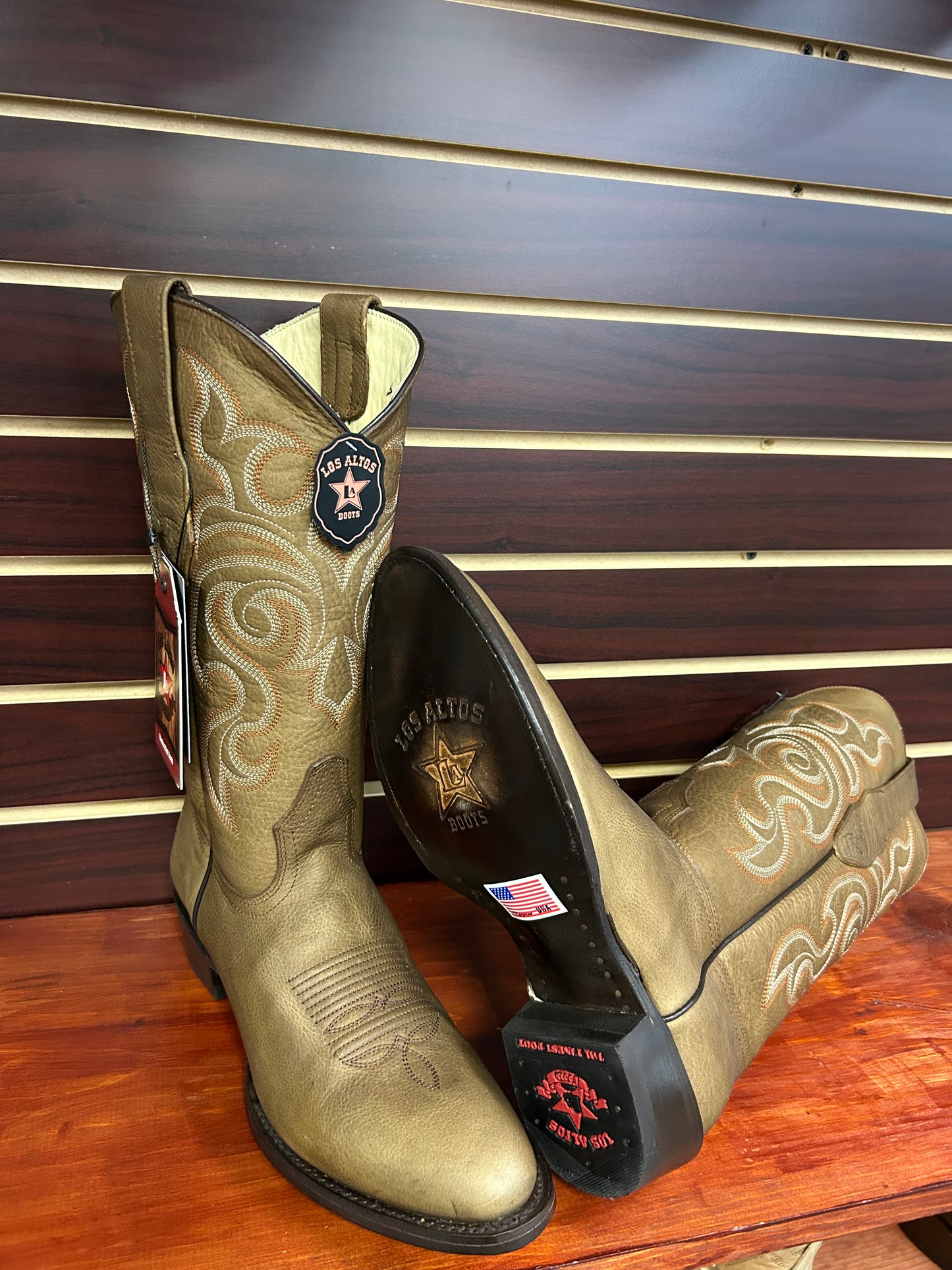 Los Altos Boots Round Toe Rage Honey