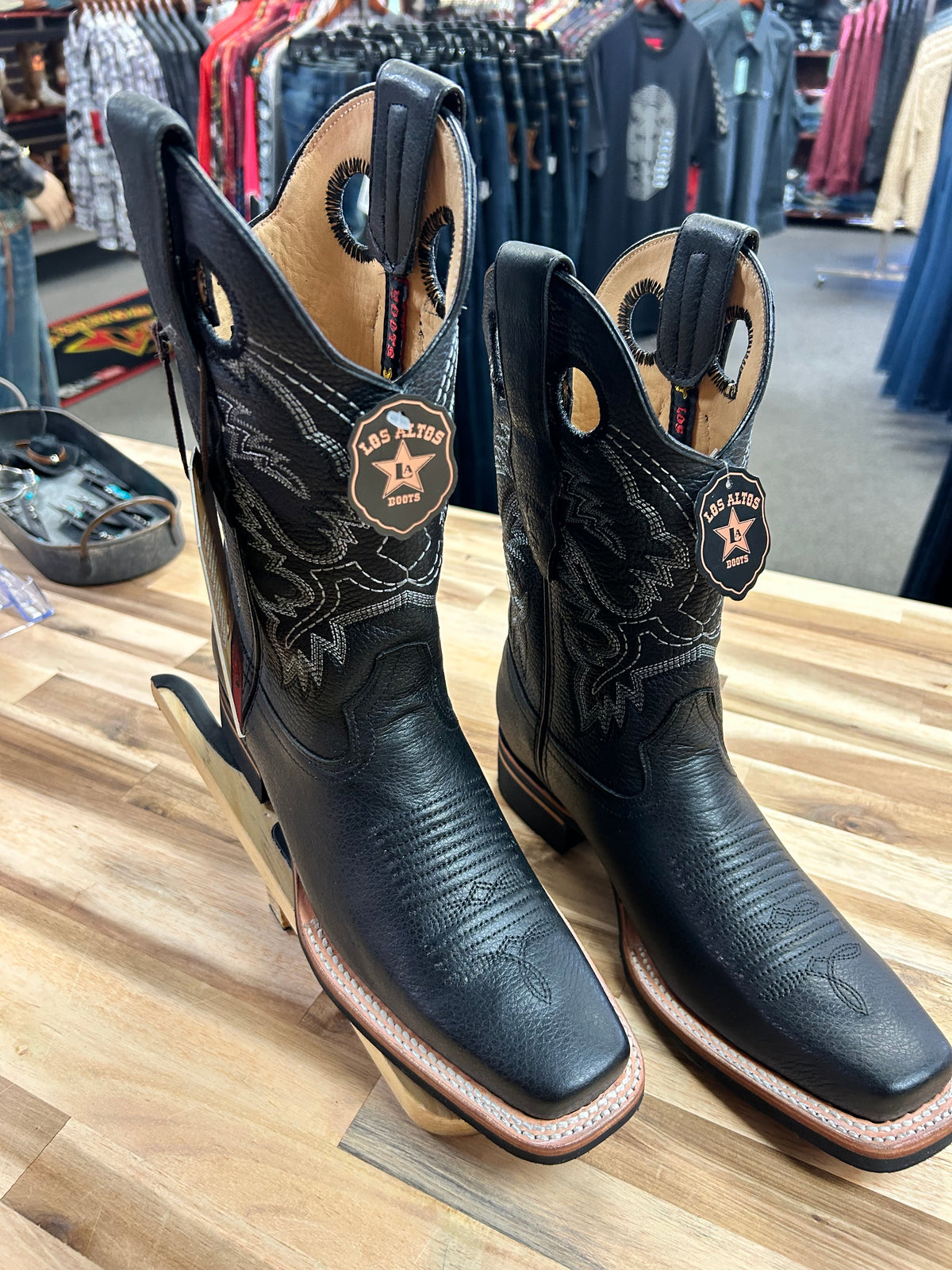 Rodeo Square Toe Boot (Black)