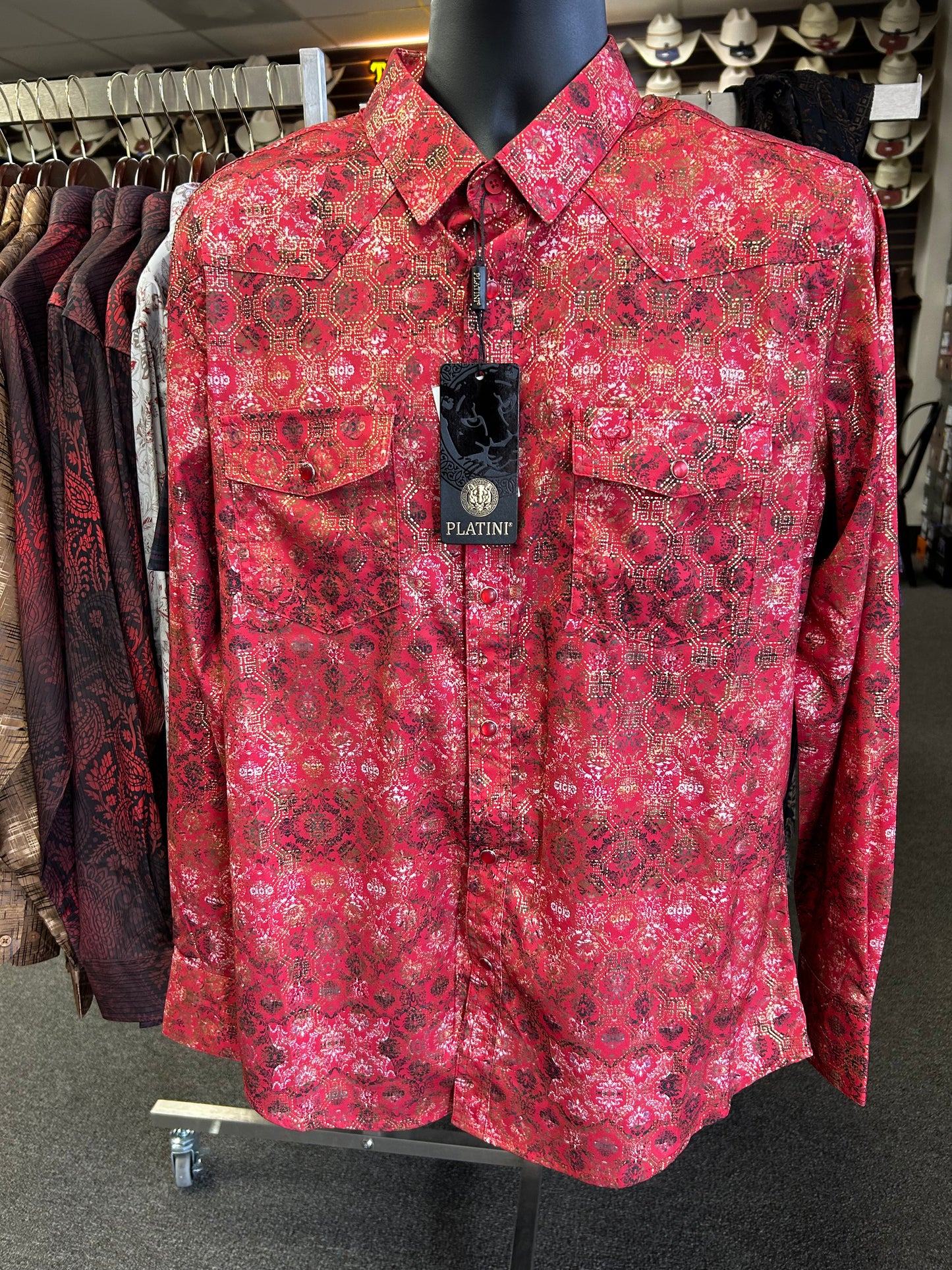 Red Orange Dress Shirt