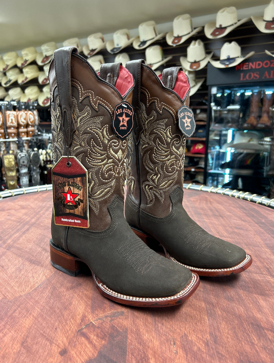 Women’s Dark Tabacco Wide Square Toe Boot