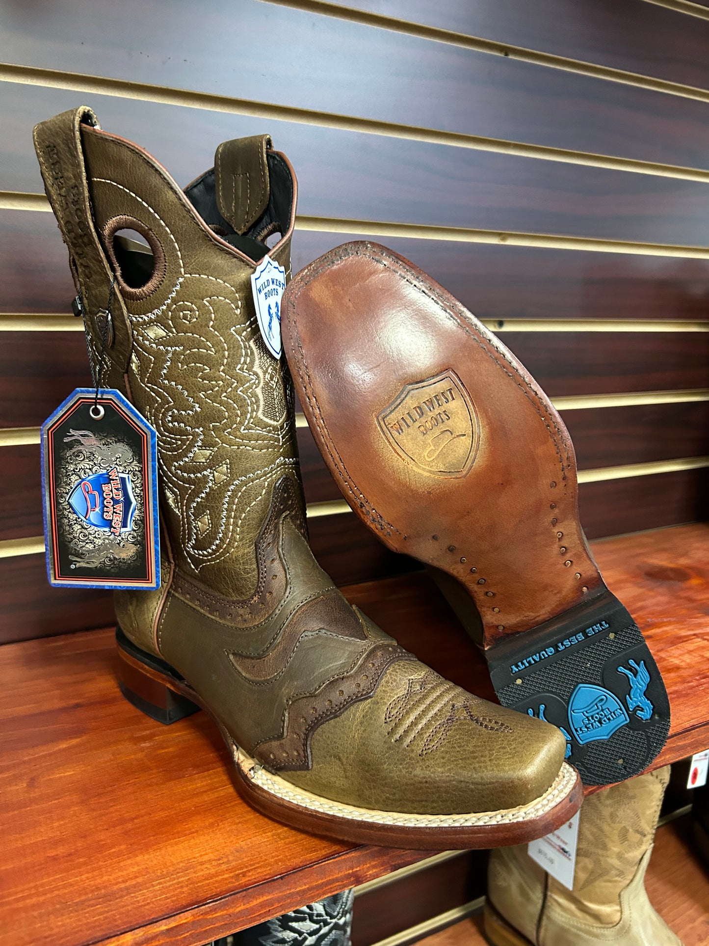 Wild West Rodeo square toe Boot Rage Honey