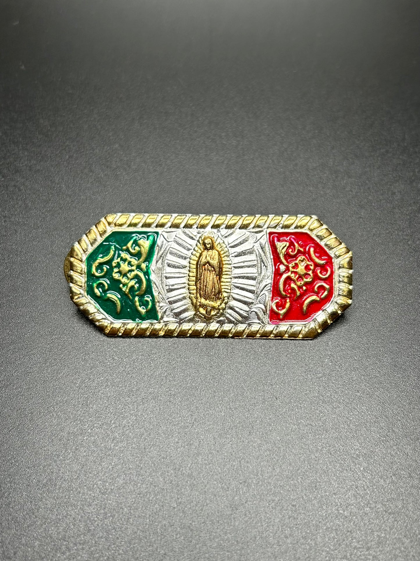 Mexico Flag Guadalupe Hat Pin