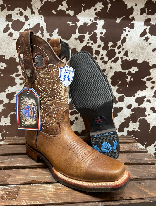 Rodeo Square Toe Boot (Walnut)