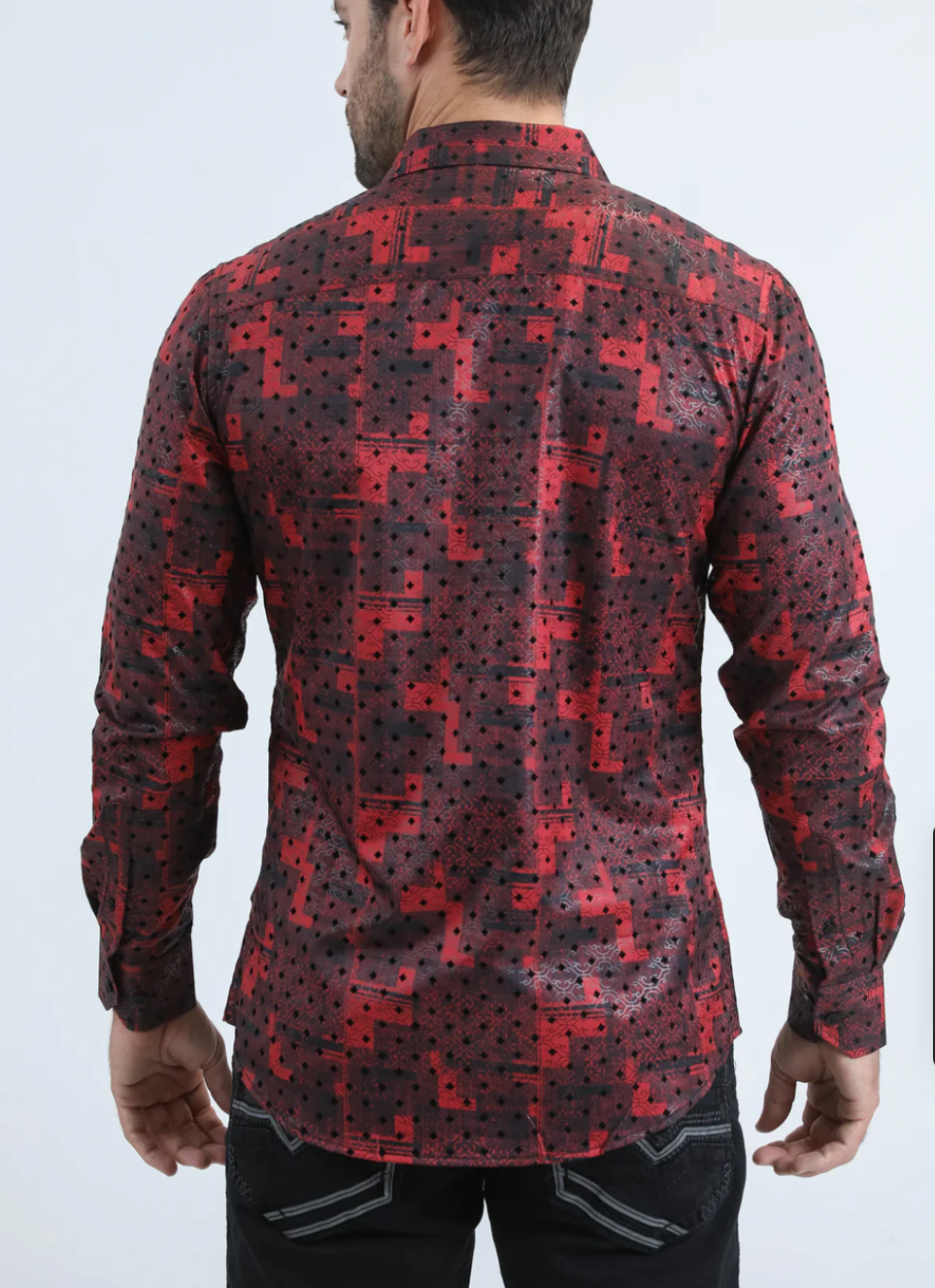 Red Men’s Long Sleeve Shirt