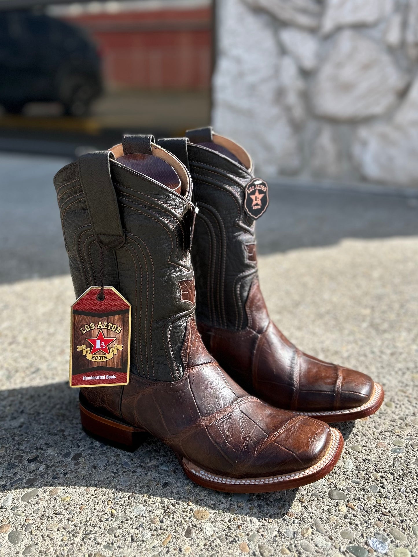 Los Altos Genuine Alligator Brown Boot