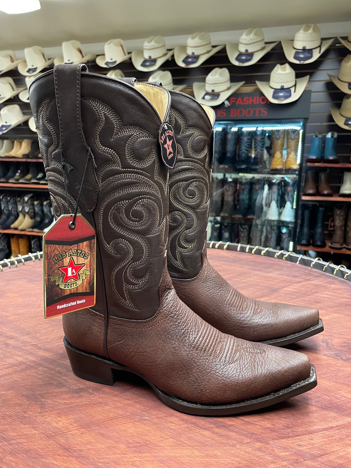 Los Altos Snip-Toe Brown Boot