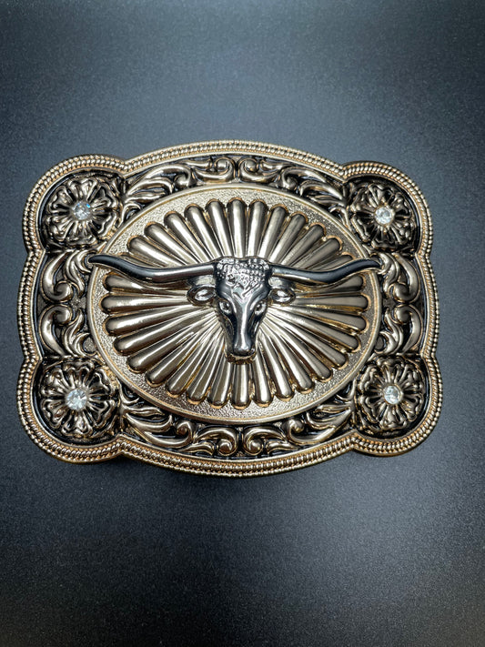 Long Horn Bronze Buckle