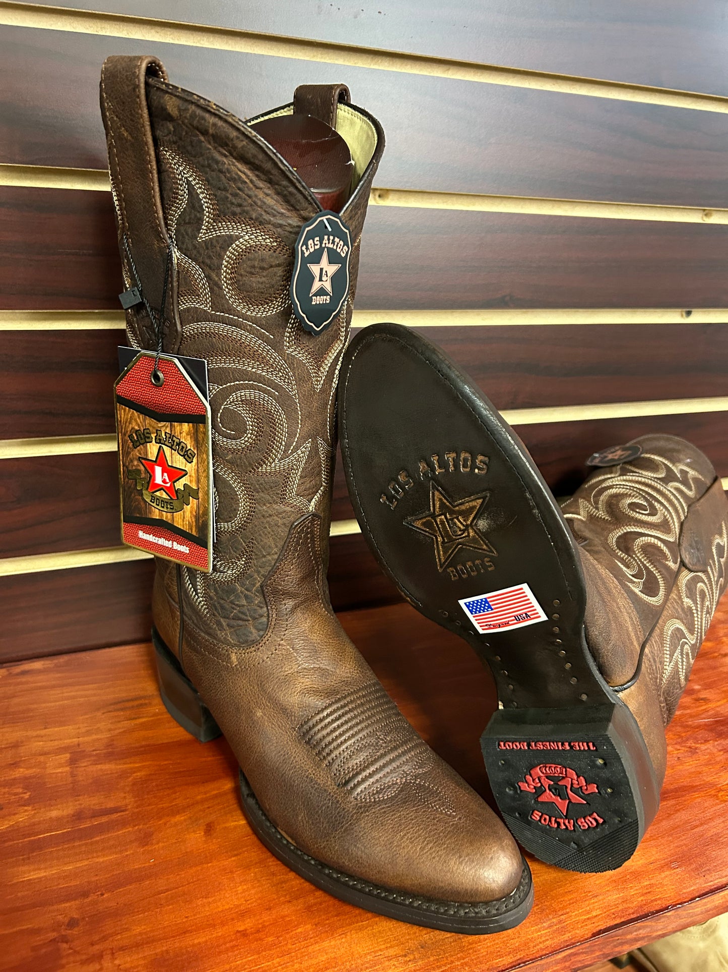 Los Altos Boots Round Toe Rage Walnut