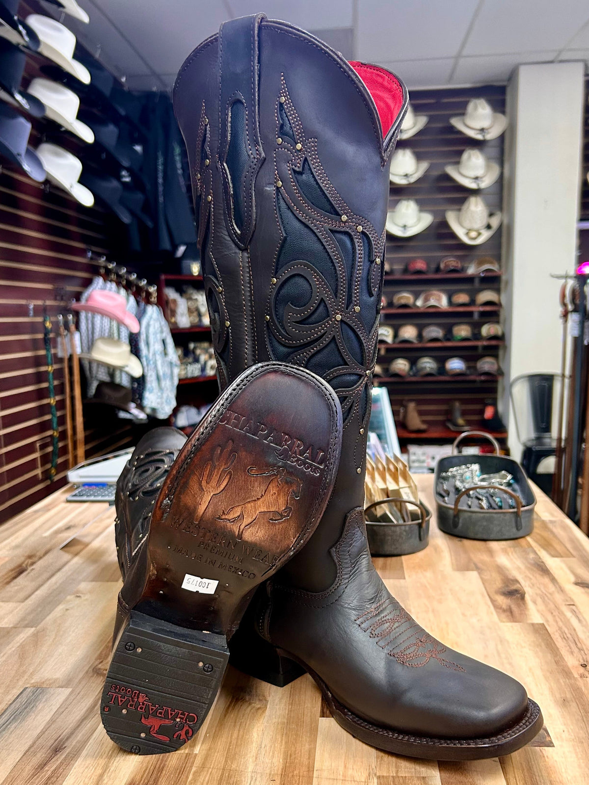 Ruby Tall Square Toe Boot (Cafe)