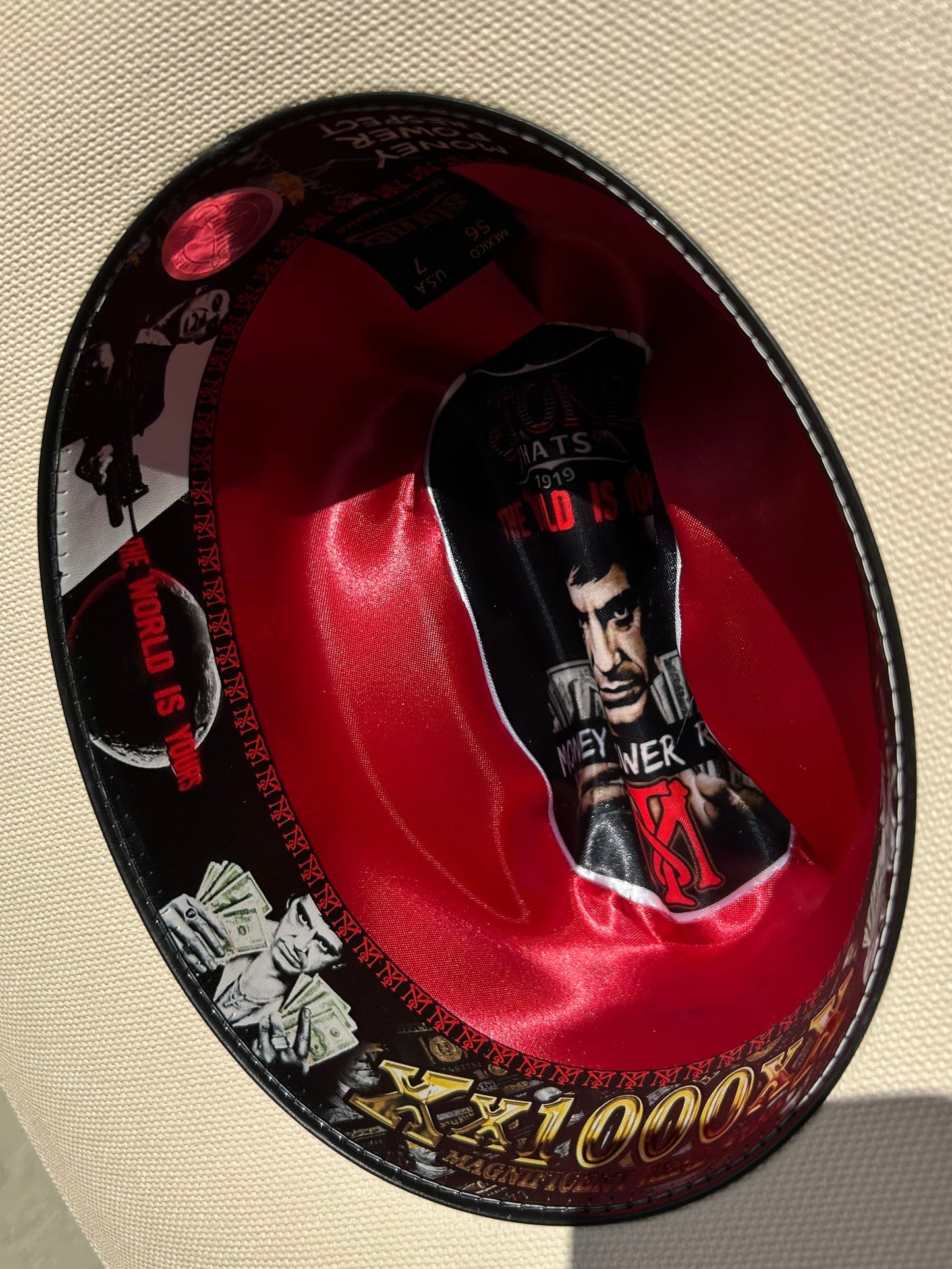 Sombrero Stone 1000X Estilo Sinaloa Scarface