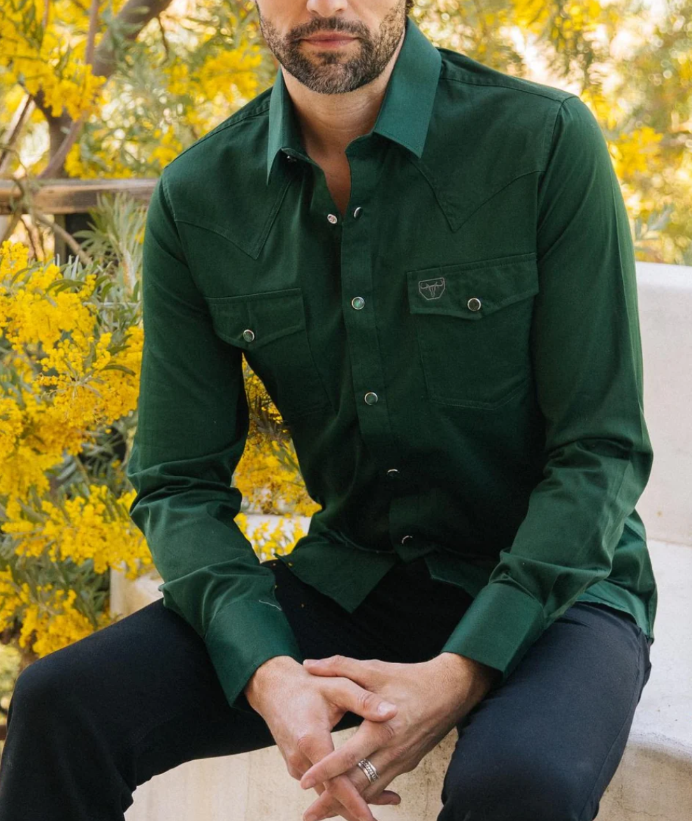 Emerald Green Men’s Long Sleeve Shirt