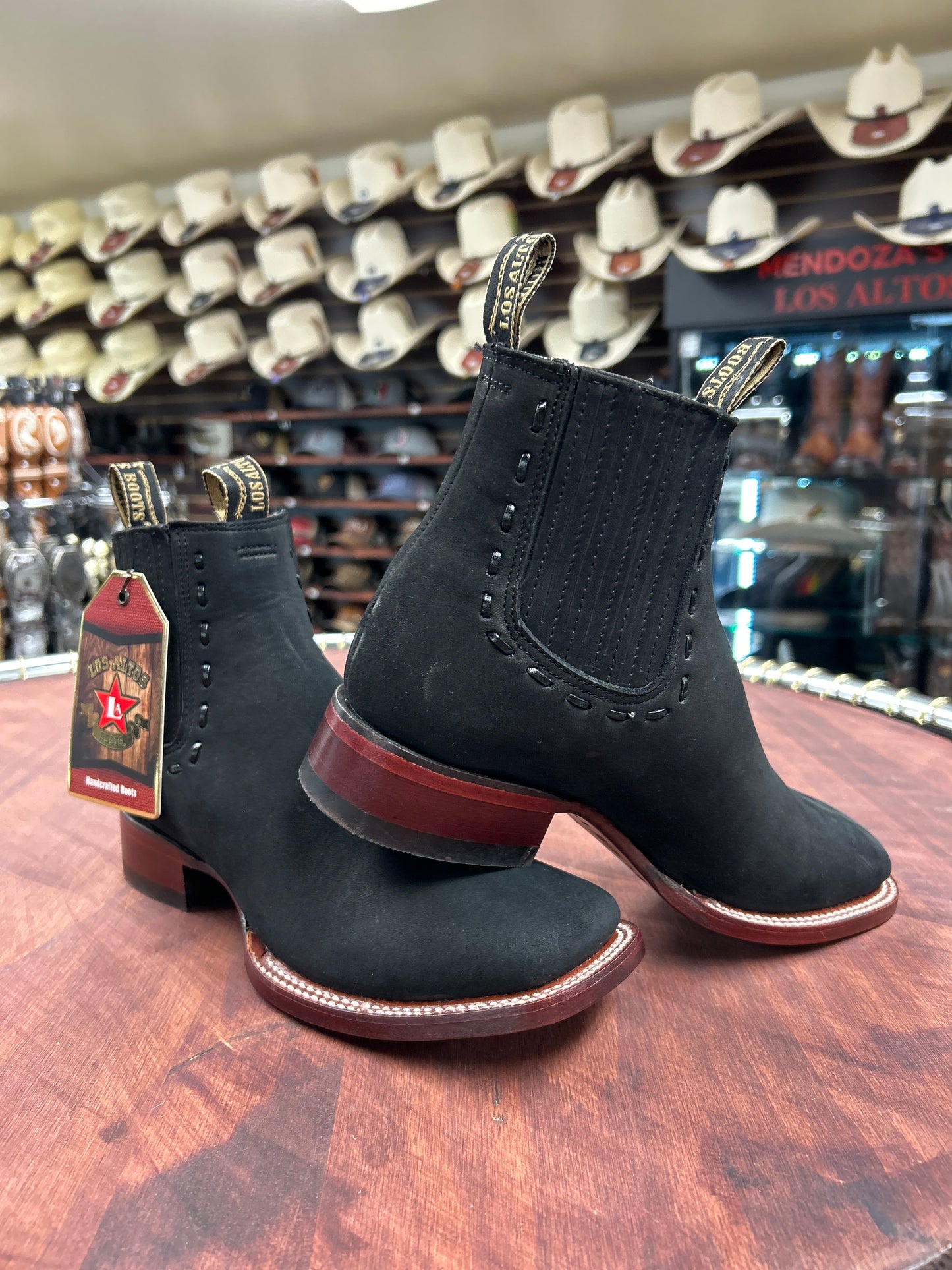 Los Altos Women’s Nobuck Black Ankle Boots