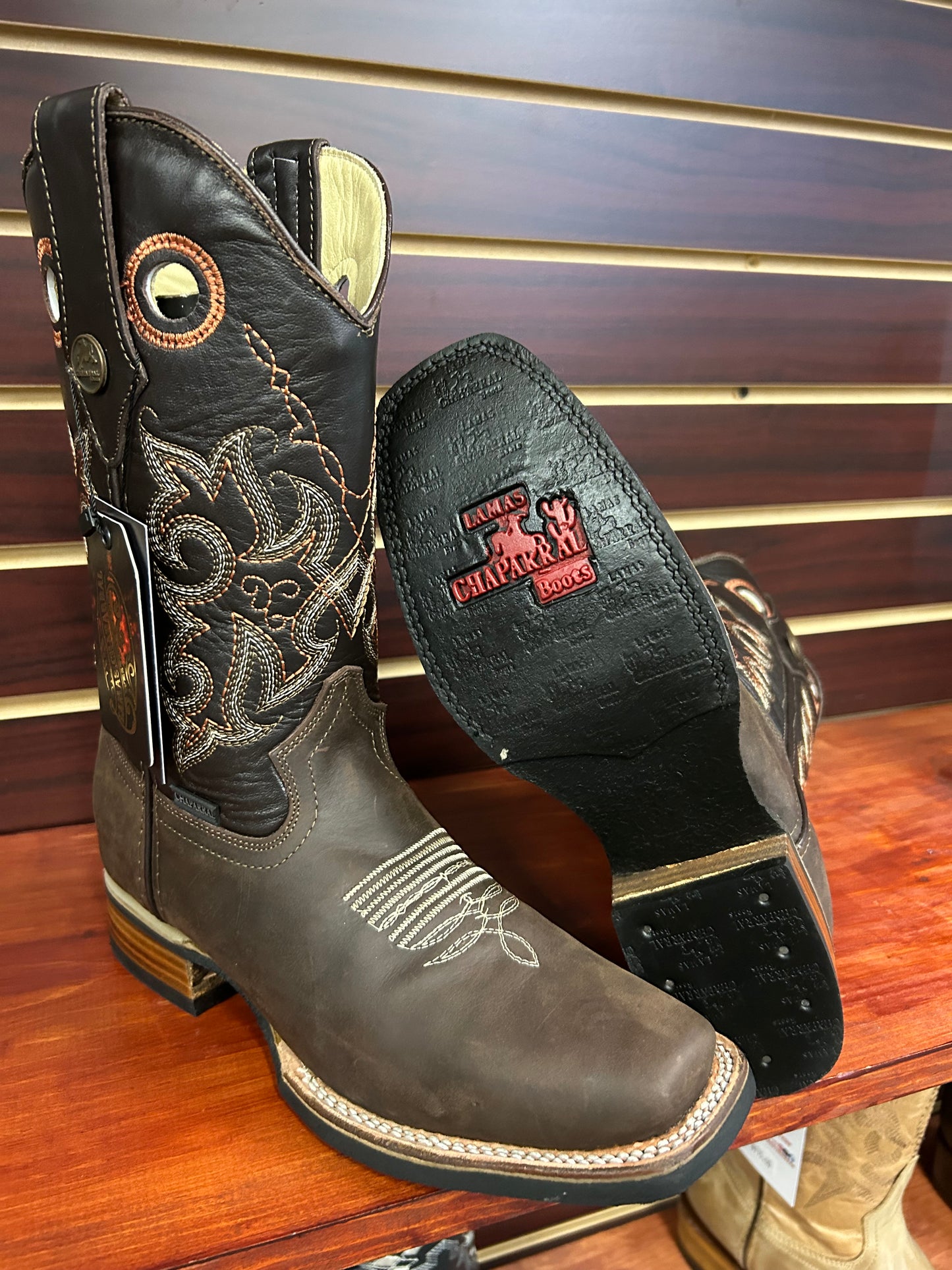 Square Toe Brown Boots