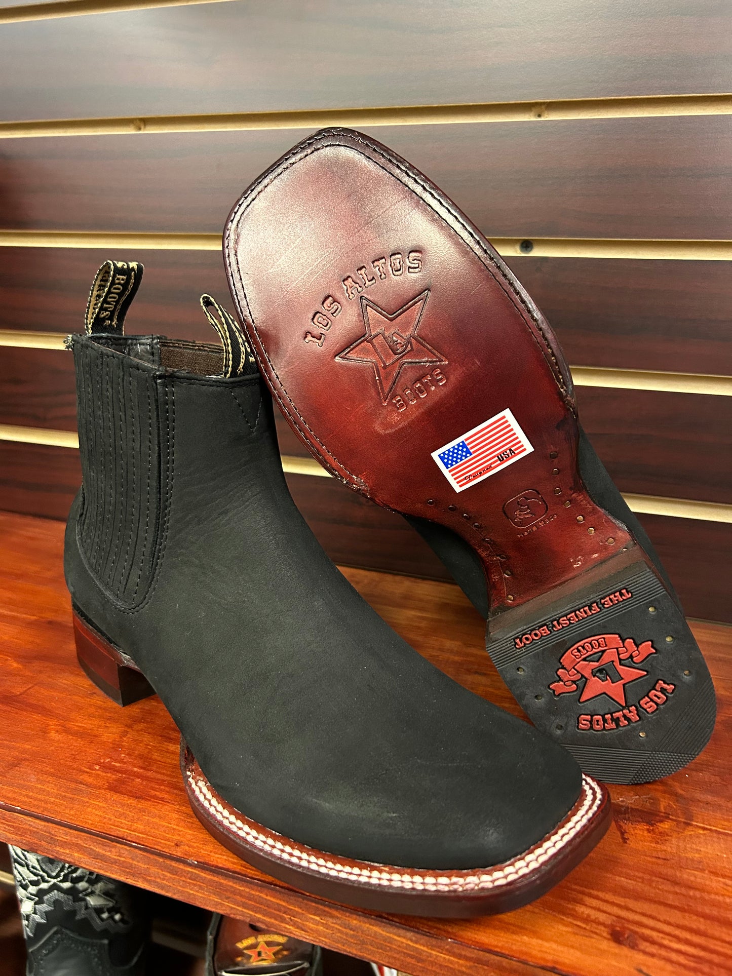 Botine Charro Nobuck Black Los Altos Boots