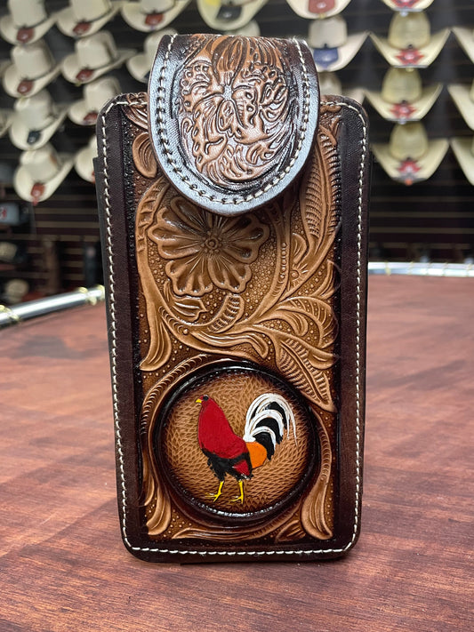 Rooster Engraved Phone Holster