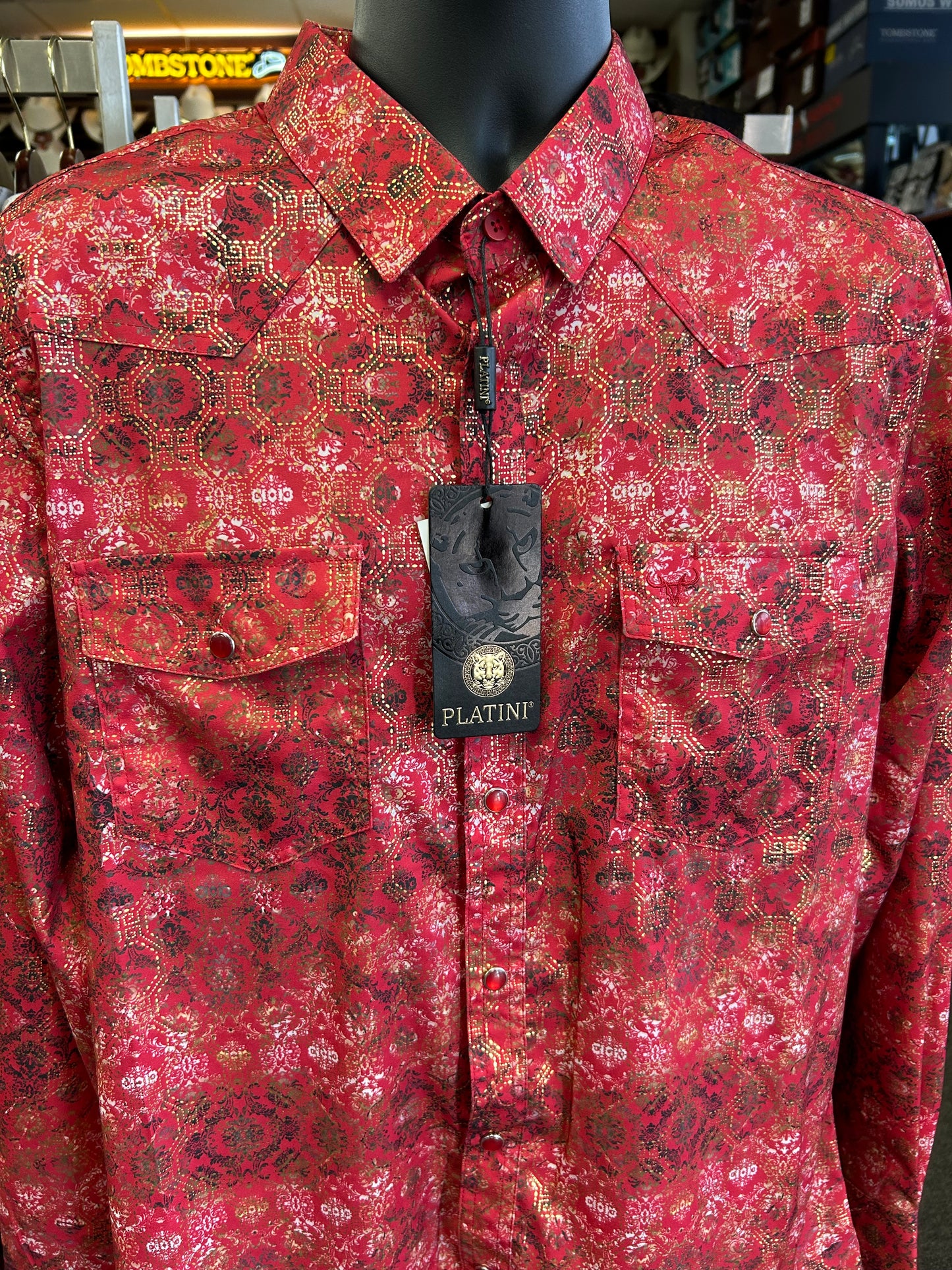 Red Orange Dress Shirt