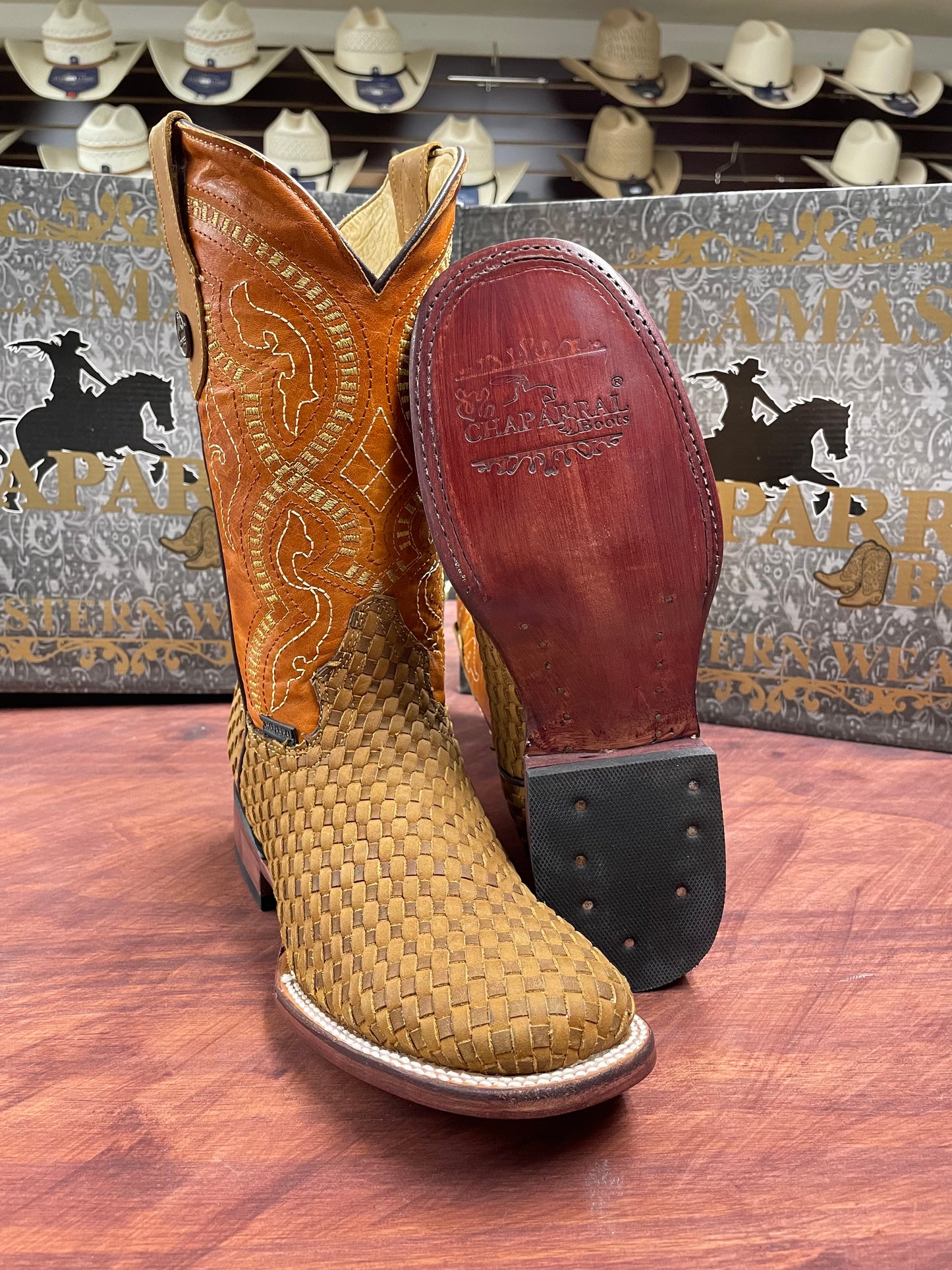 Petatillo Square Toe Honey Boot