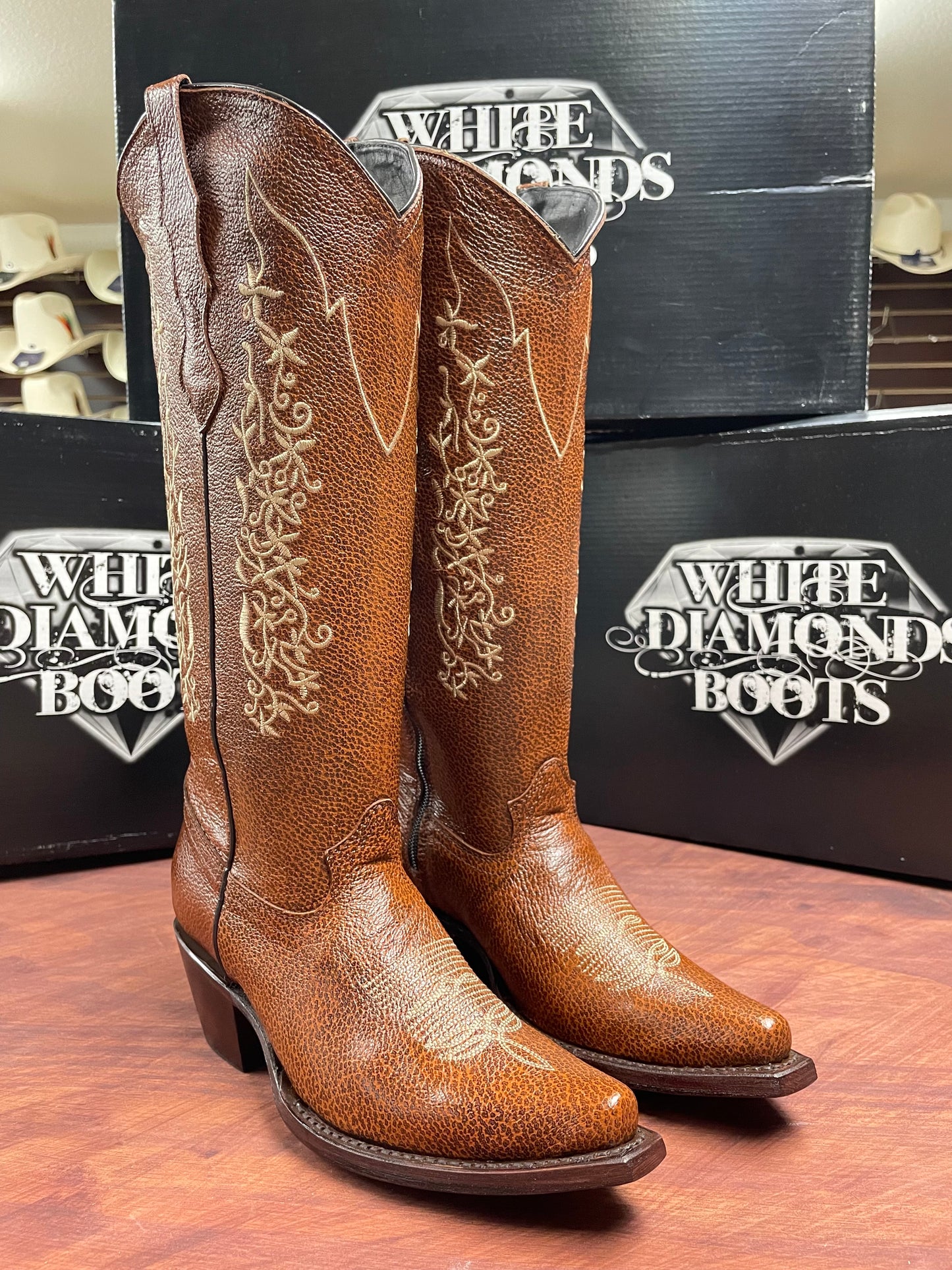White Diamonds Boots Tubo Alto Chedron