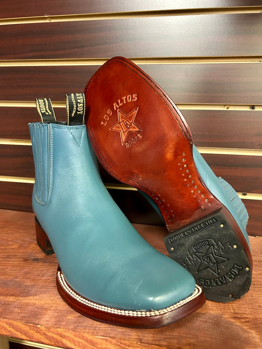 Square Toe Men’s Ankle Boot (Blue Jean)