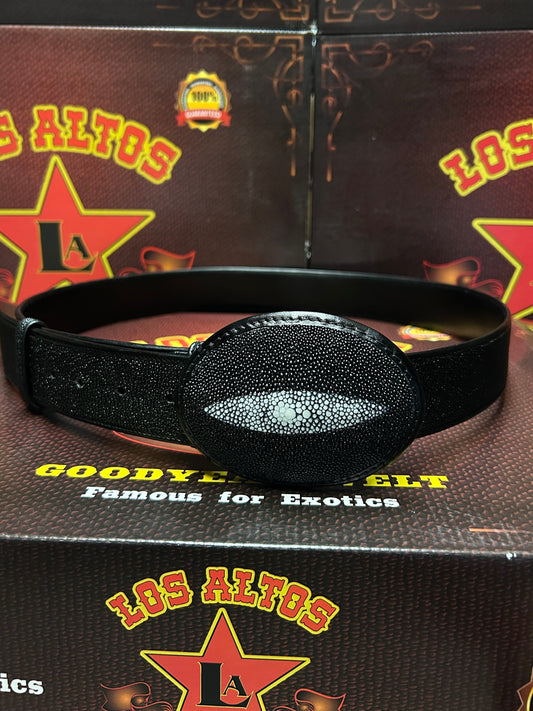 Stingray Single Stone Black Belt