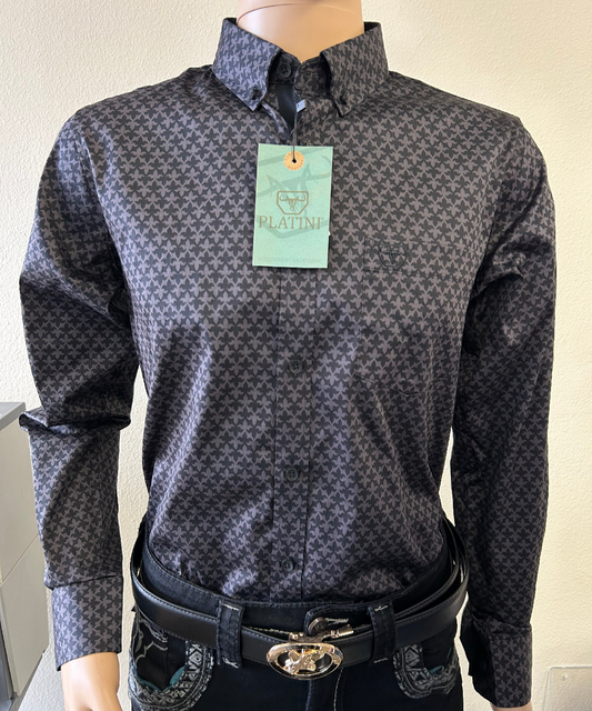 El Patrón - Men’s Long Sleeve Shirt (Black & Butter)