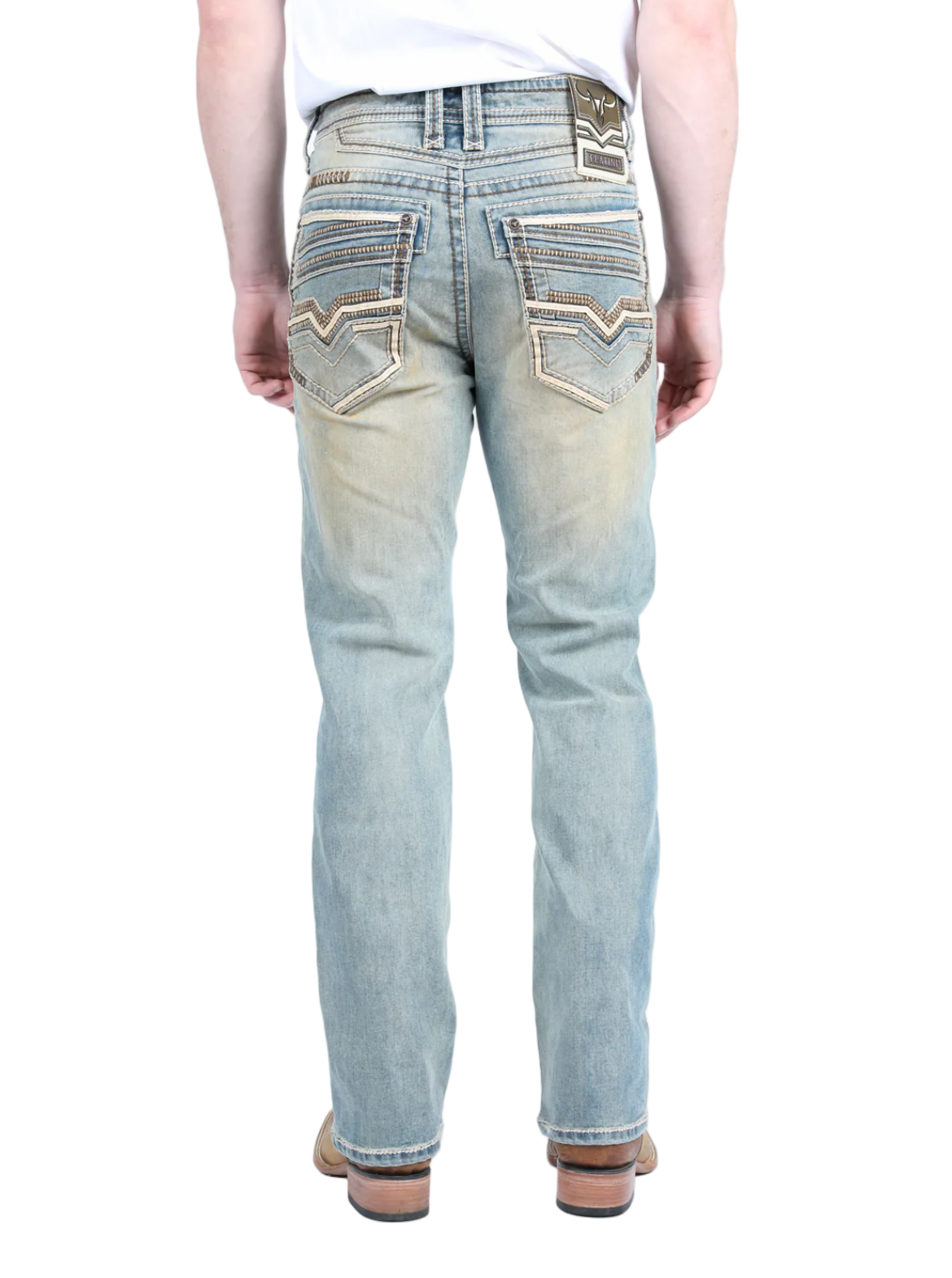 Light Blue Washed Slim Bootcut Jeans