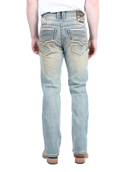 Light Blue Washed Slim Bootcut Jeans