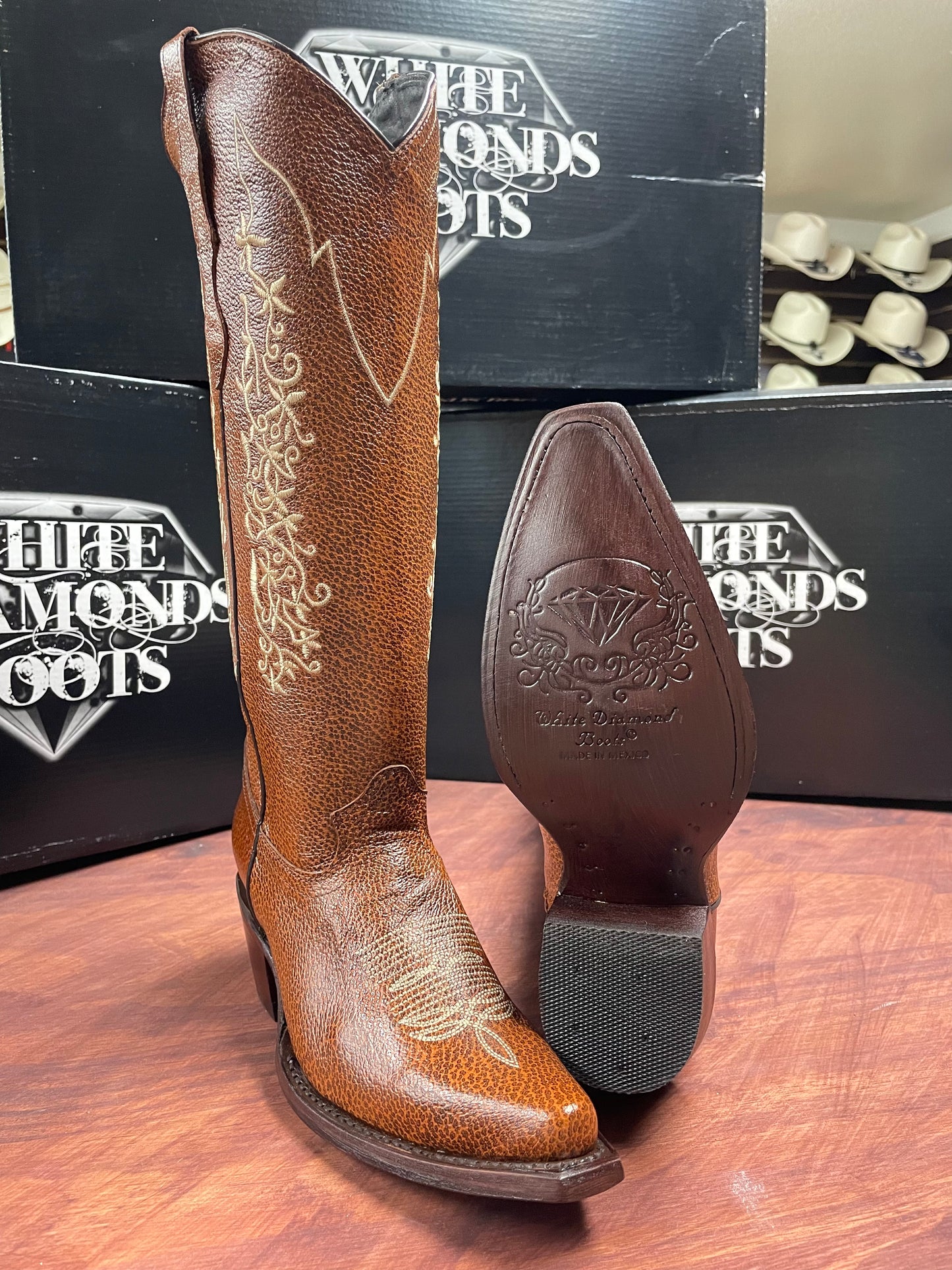 White Diamonds Boots Tubo Alto Chedron