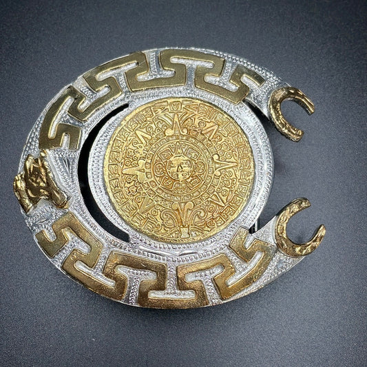 Hebilla de Herradura con Calendario Mayan