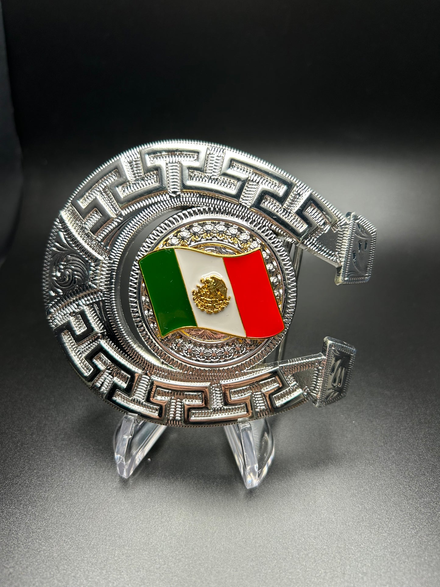 Mexican Flag Horseshoe Buckle