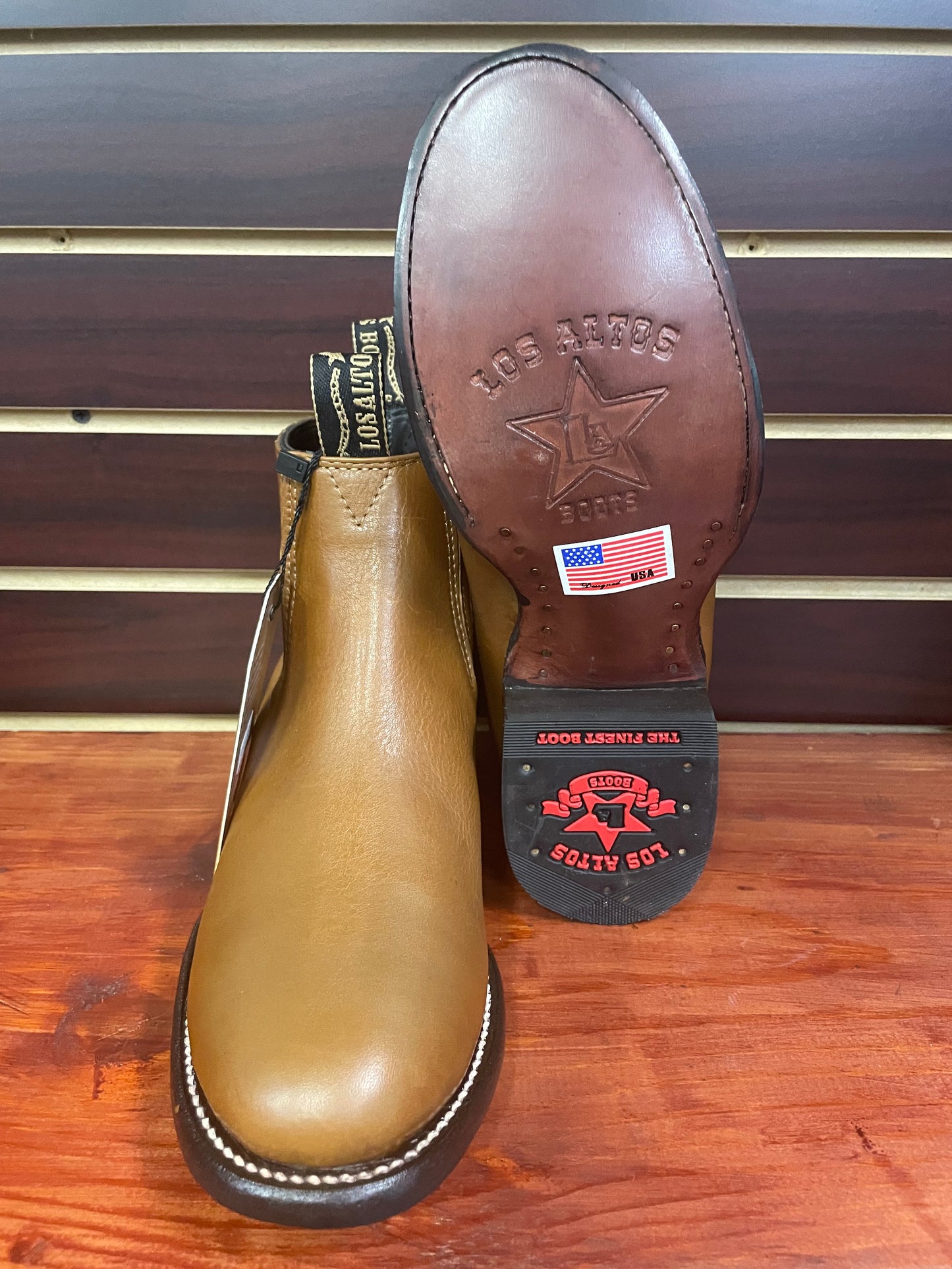 Belmont Charro Short Boot Oval Toe (Honey)