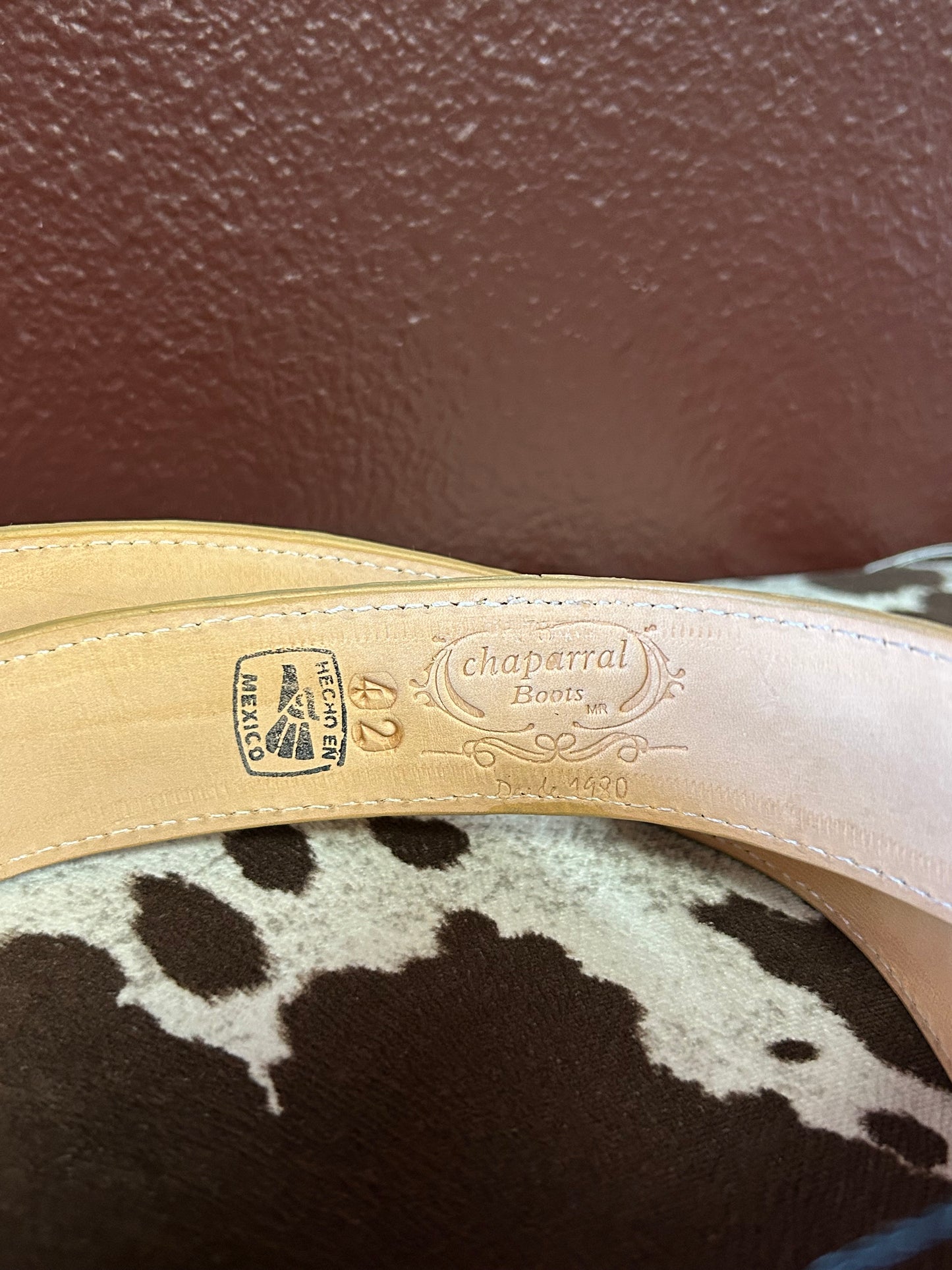 Women’s Tan Belt with Stone Flower Accents