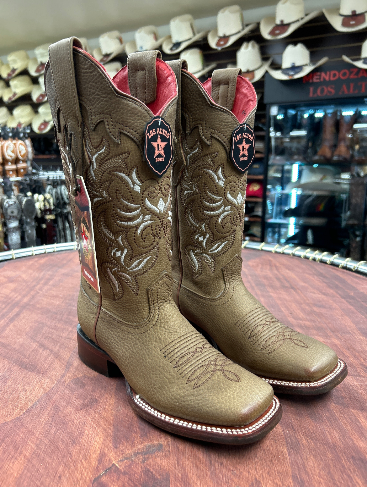 Women’s Dark Honey Wide Square Toe Boot