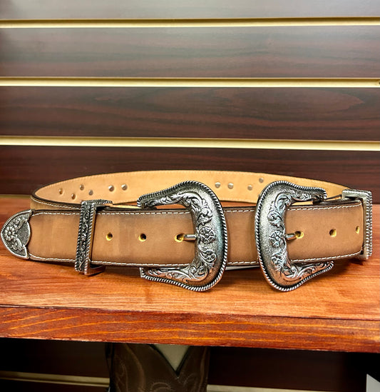 Lia Double Buckle Women’s Western Belt