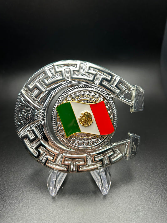 Mexican Flag Horseshoe Buckle
