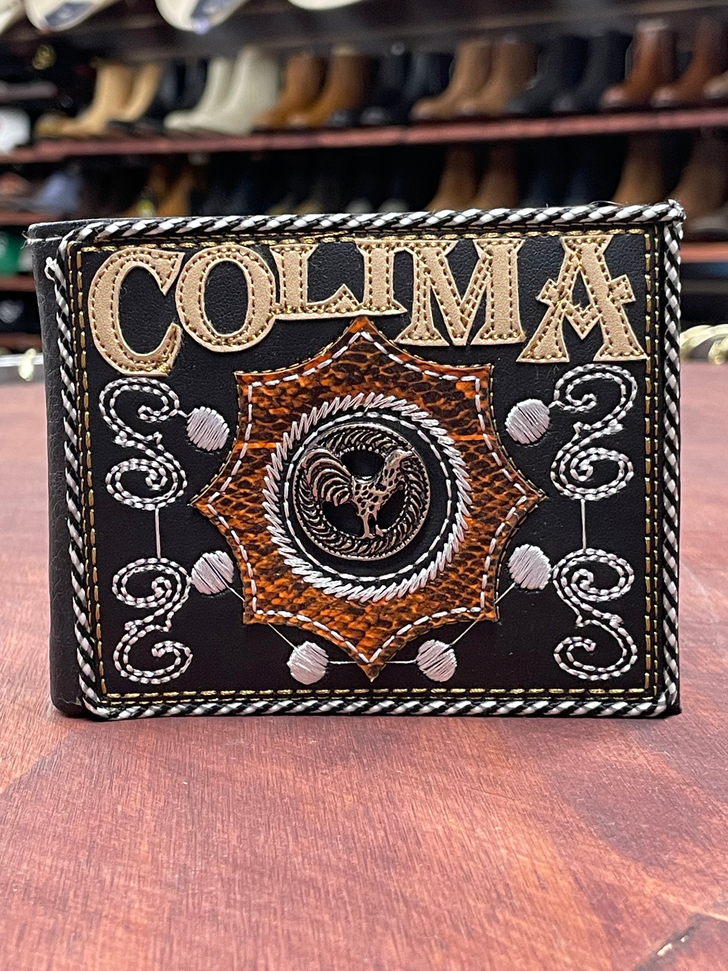 Colima Embroidered Wallet