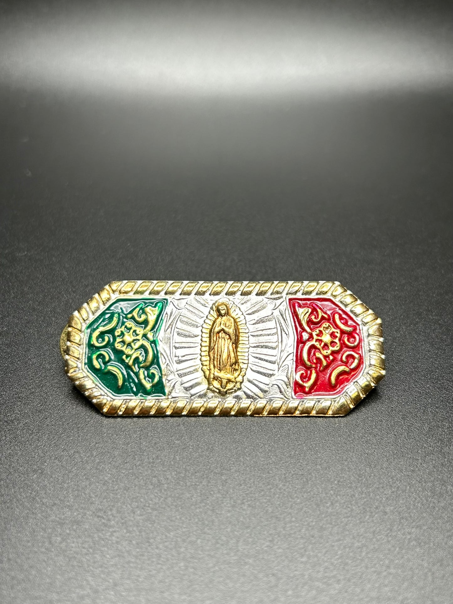 Mexico Flag Guadalupe Hat Pin