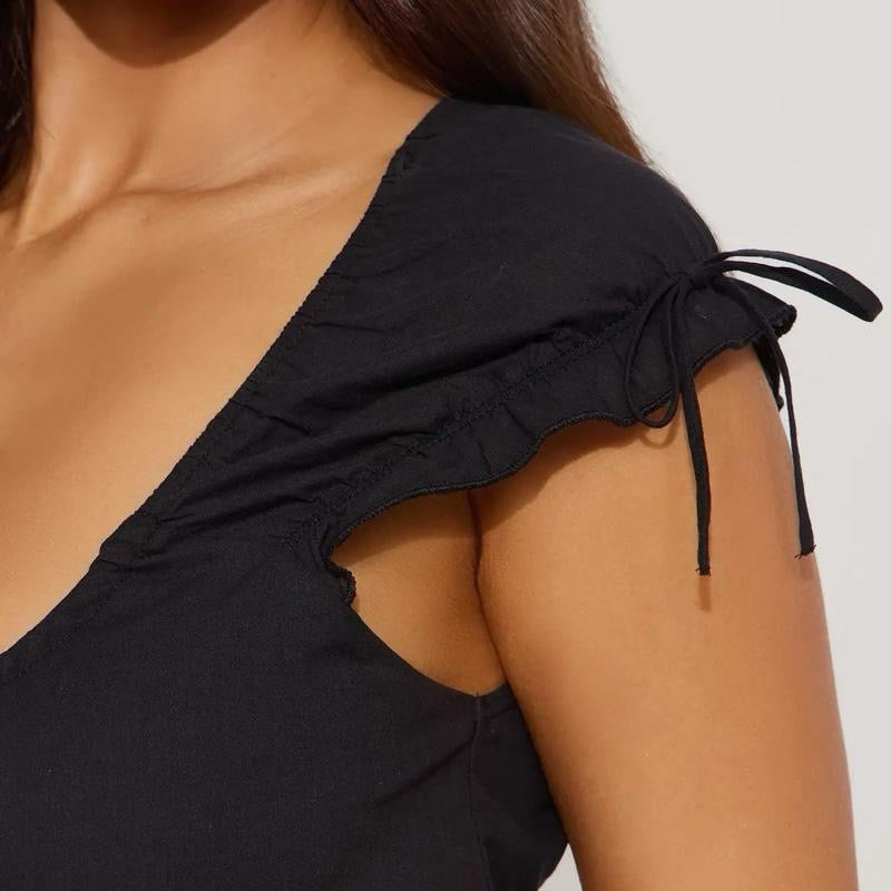 Smocked Cropped Top