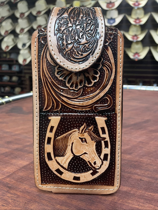 Horse Engraved Phone Holster